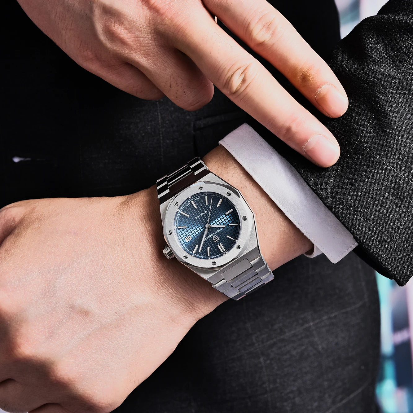 Pagani Design 8215 Fashion Men's Automatic Mechanical Watch 40MM Sapphire Stainless Steel Waterproof 10Bar Night Light C3 reloj