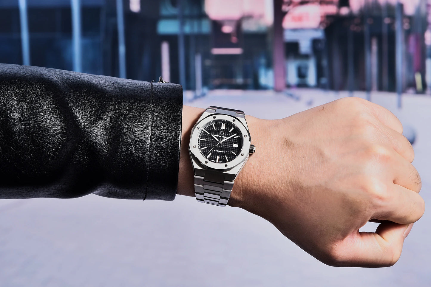 Pagani Design 8215 Fashion Men's Automatic Mechanical Watch 40MM Sapphire Stainless Steel Waterproof 10Bar Night Light C3 reloj