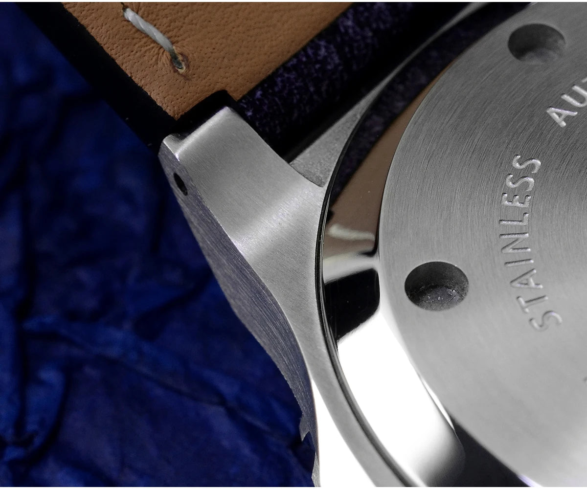 San Martin 42mm Men Luxury Watch High Quality Vintage Diver Automatic Mechanical Business Wristwatch Sapphire Leather 20 Bar