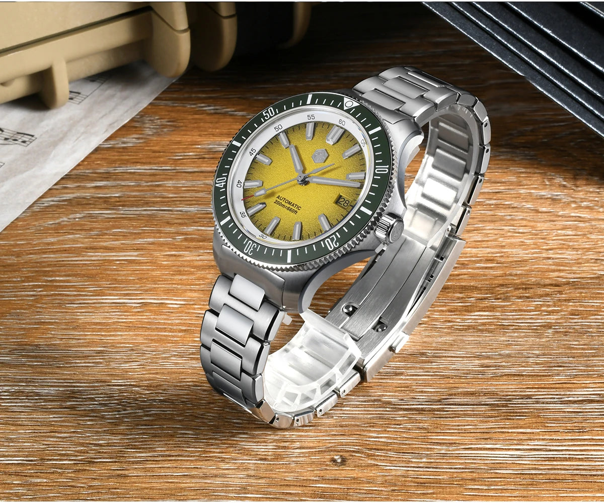 San Martin 2025 New Upgraded Version 40mm Dive Watch Men Original Design NH35 Automatic Mechanical Waterproof 200m SN0118