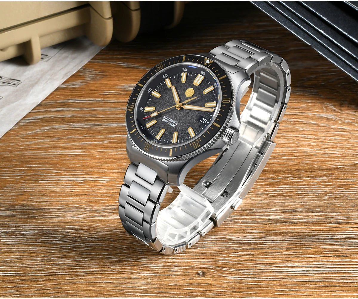 San Martin 2025 New Upgraded Version 40mm Dive Watch Men Original Design NH35 Automatic Mechanical Waterproof 200m SN0118