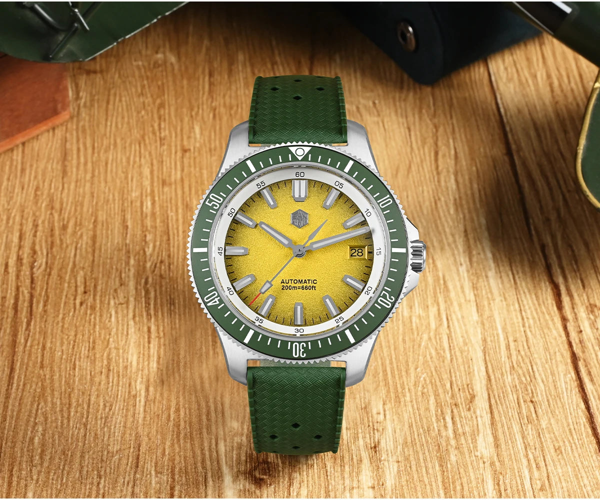 San Martin 2025 New Upgraded Version 40mm Dive Watch Men Original Design NH35 Automatic Mechanical Waterproof 200m SN0118