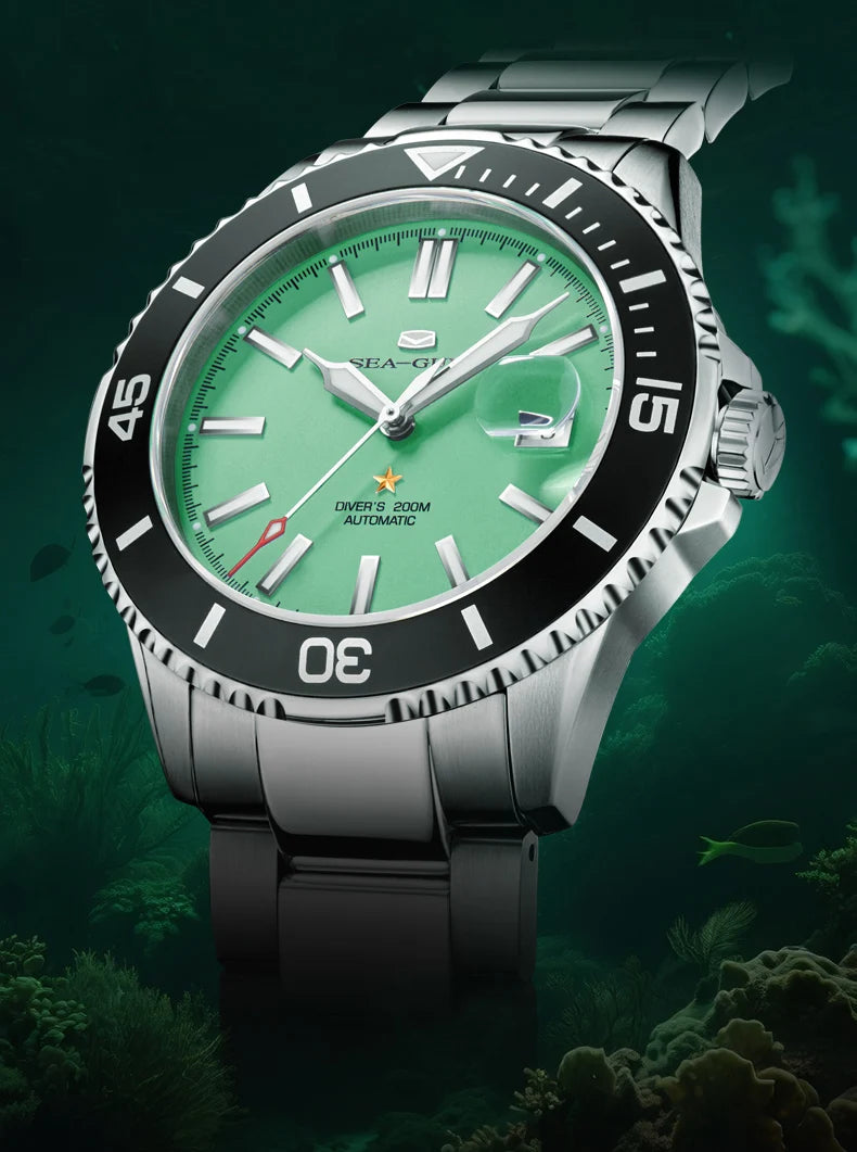 Seagull Ocean Series Men Watch Diver 20Bar Waterproof Automatic Mechanical Watch Sapphire Watch Luminous Wristwatch Luxury 1523A