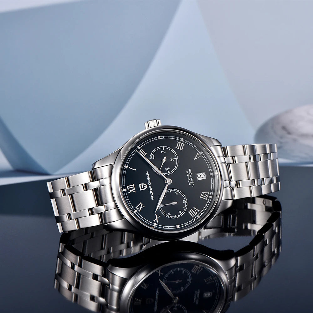 PAGANI DESIGN New Pilot Series Men Mechanical Watches Gift Luxurys Sapphire Glass Power Reserve Display Automatic Watch for Men