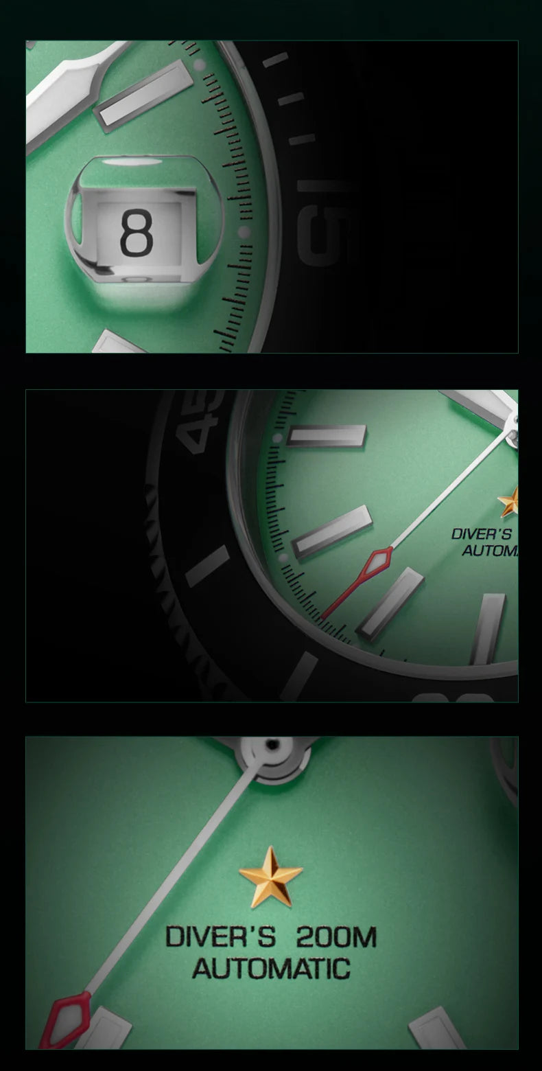 Seagull Ocean Series Men Watch Diver 20Bar Waterproof Automatic Mechanical Watch Sapphire Watch Luminous Wristwatch Luxury 1523A