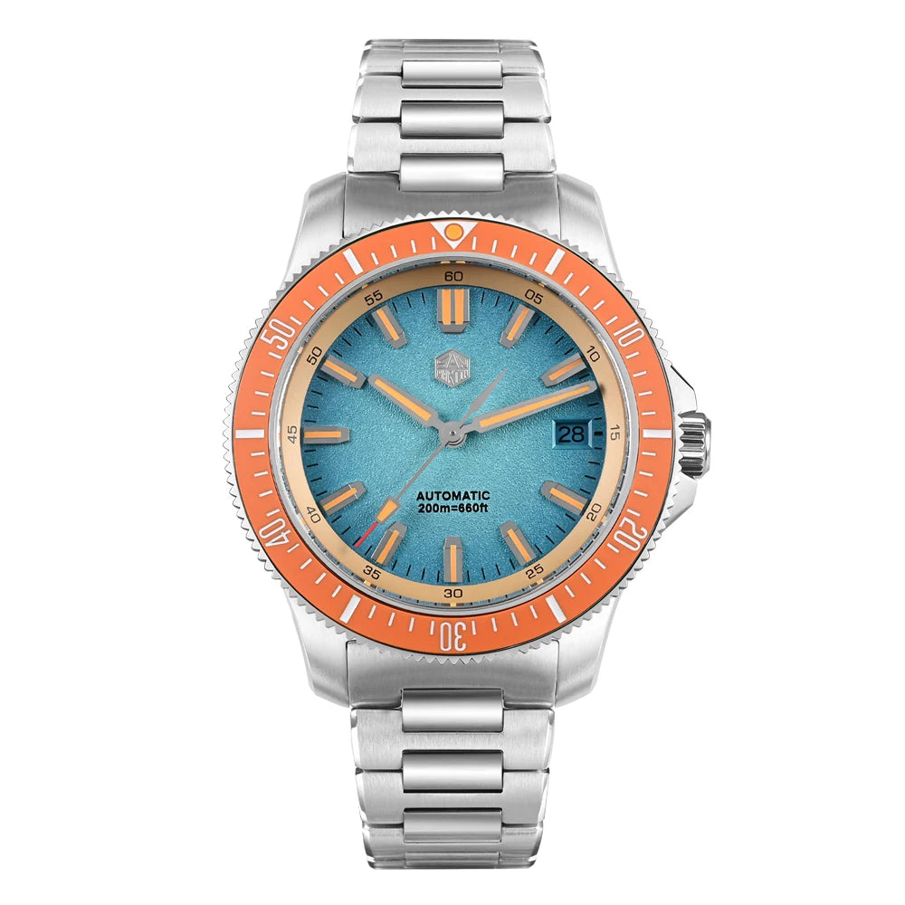 San Martin 2025 New Upgraded Version 40mm Dive Watch Men Original Design NH35 Automatic Mechanical Waterproof 200m SN0118