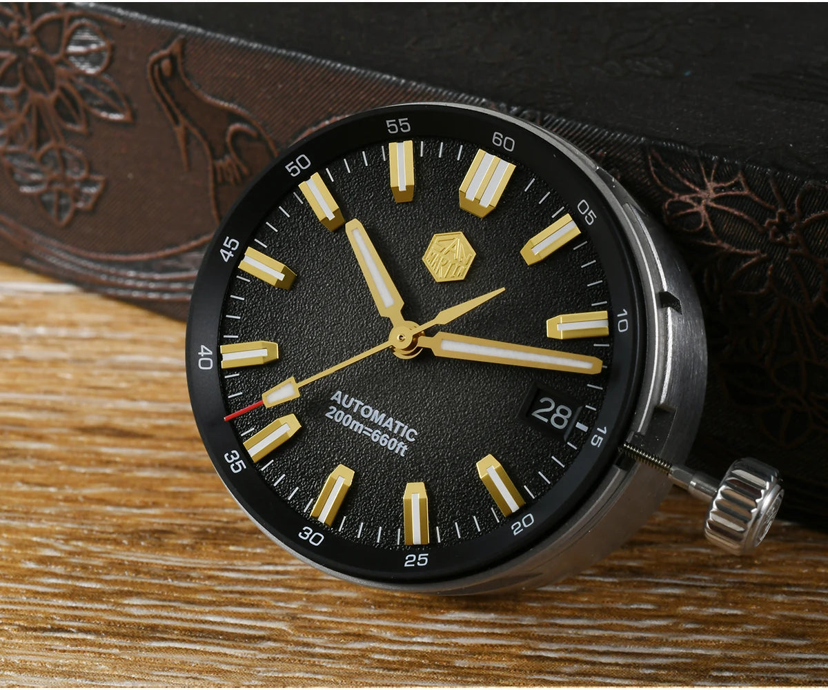 San Martin 2025 New Upgraded Version 40mm Dive Watch Men Original Design NH35 Automatic Mechanical Waterproof 200m SN0118