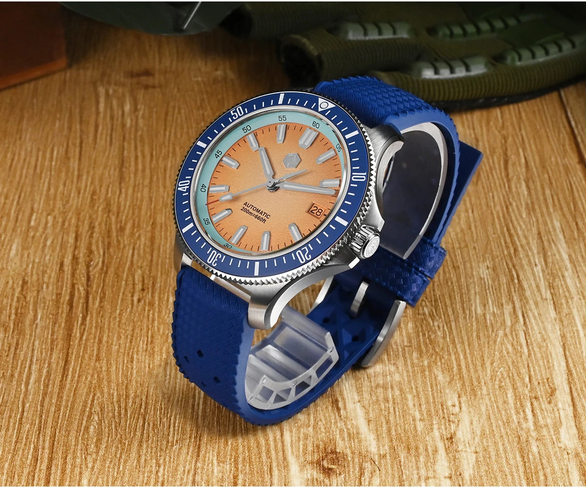 San Martin 2025 New Upgraded Version 40mm Dive Watch Men Original Design NH35 Automatic Mechanical Waterproof 200m SN0118