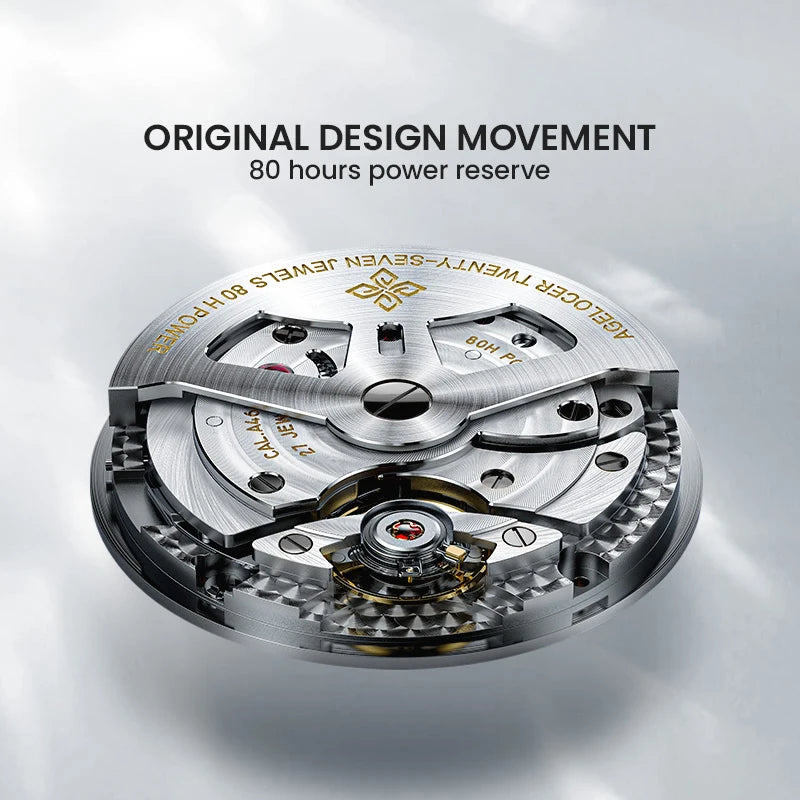 AGELOCER Major Breakthrough 29.51-Days MoonPhase Original Astronomer Men's Mechanical Watch Birthday Gift for Men