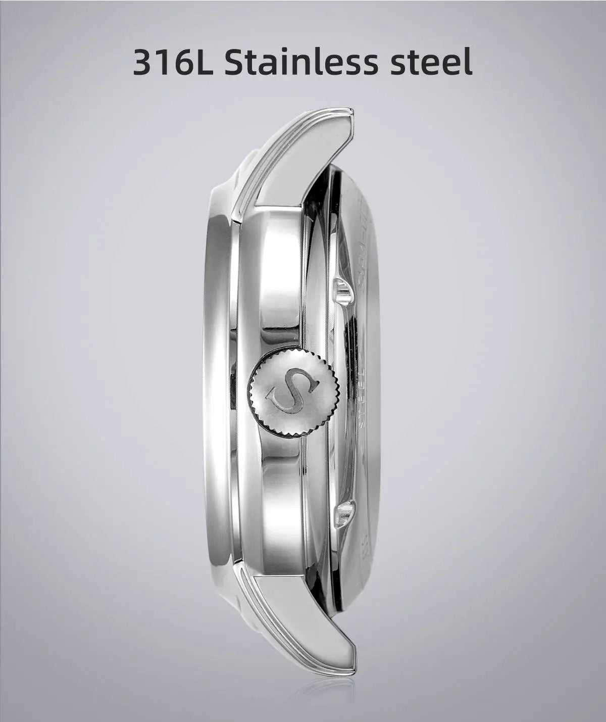 2025 New Seagull Men's Watch Automatic Mechanical Wristwatch Multi-Function Hollow Flywheel Business Simple Watch D819.622