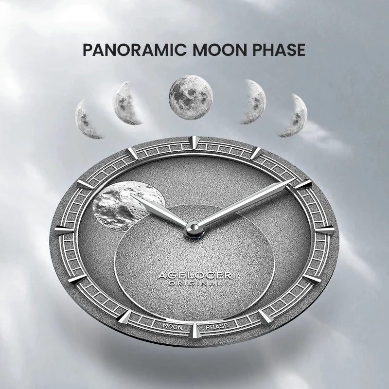AGELOCER Major Breakthrough 29.51-Days MoonPhase Original Astronomer Men's Mechanical Watch Birthday Gift for Men