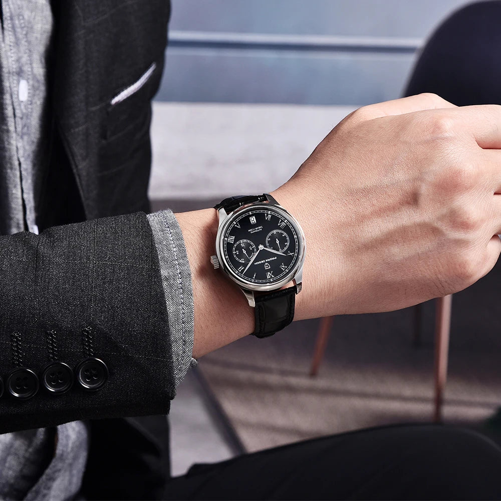 PAGANI DESIGN New Pilot Series Men Mechanical Watches Gift Luxurys Sapphire Glass Power Reserve Display Automatic Watch for Men