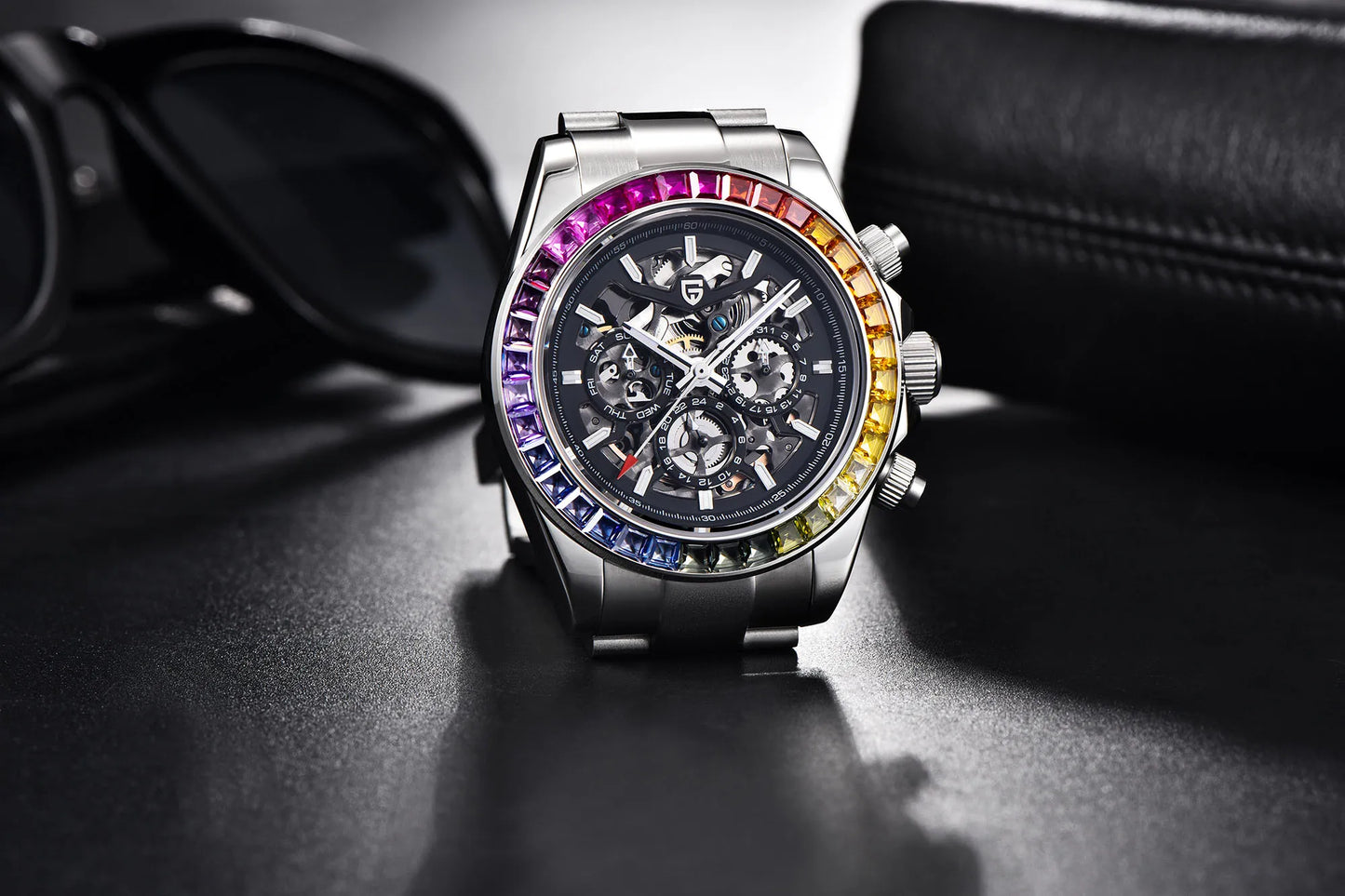 PAGANI DESIGN watch Mechanical Wristwatches for Men, Hollow Out, Chronograph Movement, Luxury, New, Original, HZ2196G ,