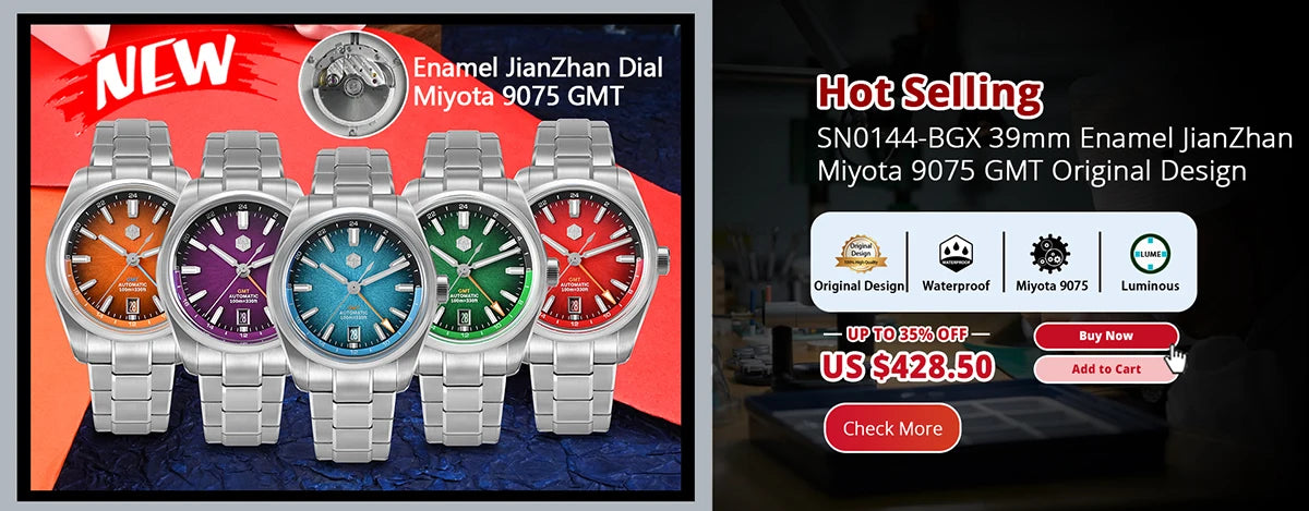 San Martin 2025 New Upgraded Version 40mm Dive Watch Men Original Design NH35 Automatic Mechanical Waterproof 200m SN0118