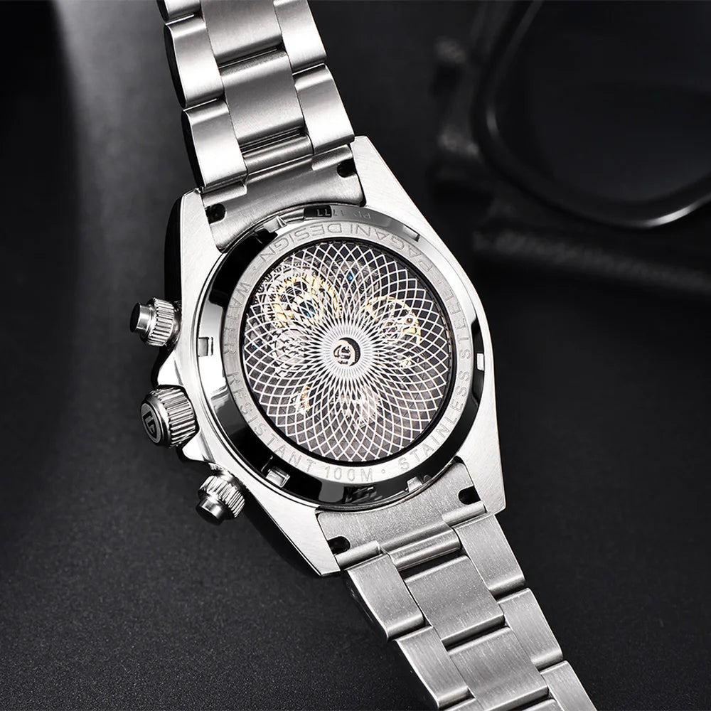 PAGANI DESIGN watch Mechanical Wristwatches for Men, Hollow Out, Chronograph Movement, Luxury, New, Original, HZ2196G ,