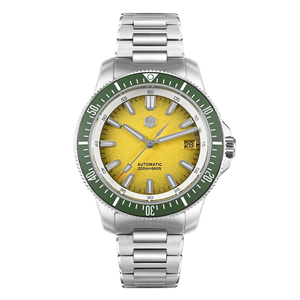 San Martin 2025 New Upgraded Version 40mm Dive Watch Men Original Design NH35 Automatic Mechanical Waterproof 200m SN0118