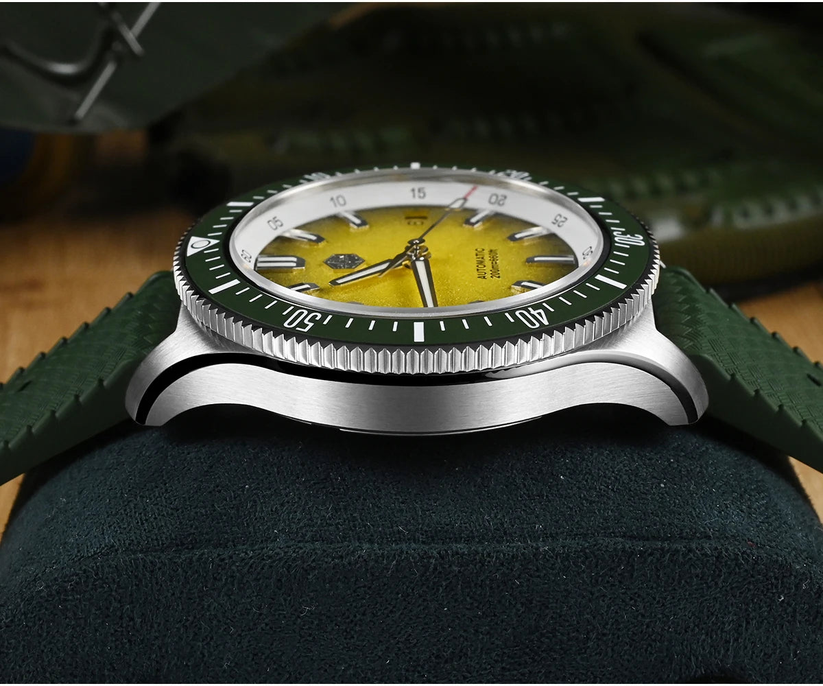 San Martin 2025 New Upgraded Version 40mm Dive Watch Men Original Design NH35 Automatic Mechanical Waterproof 200m SN0118