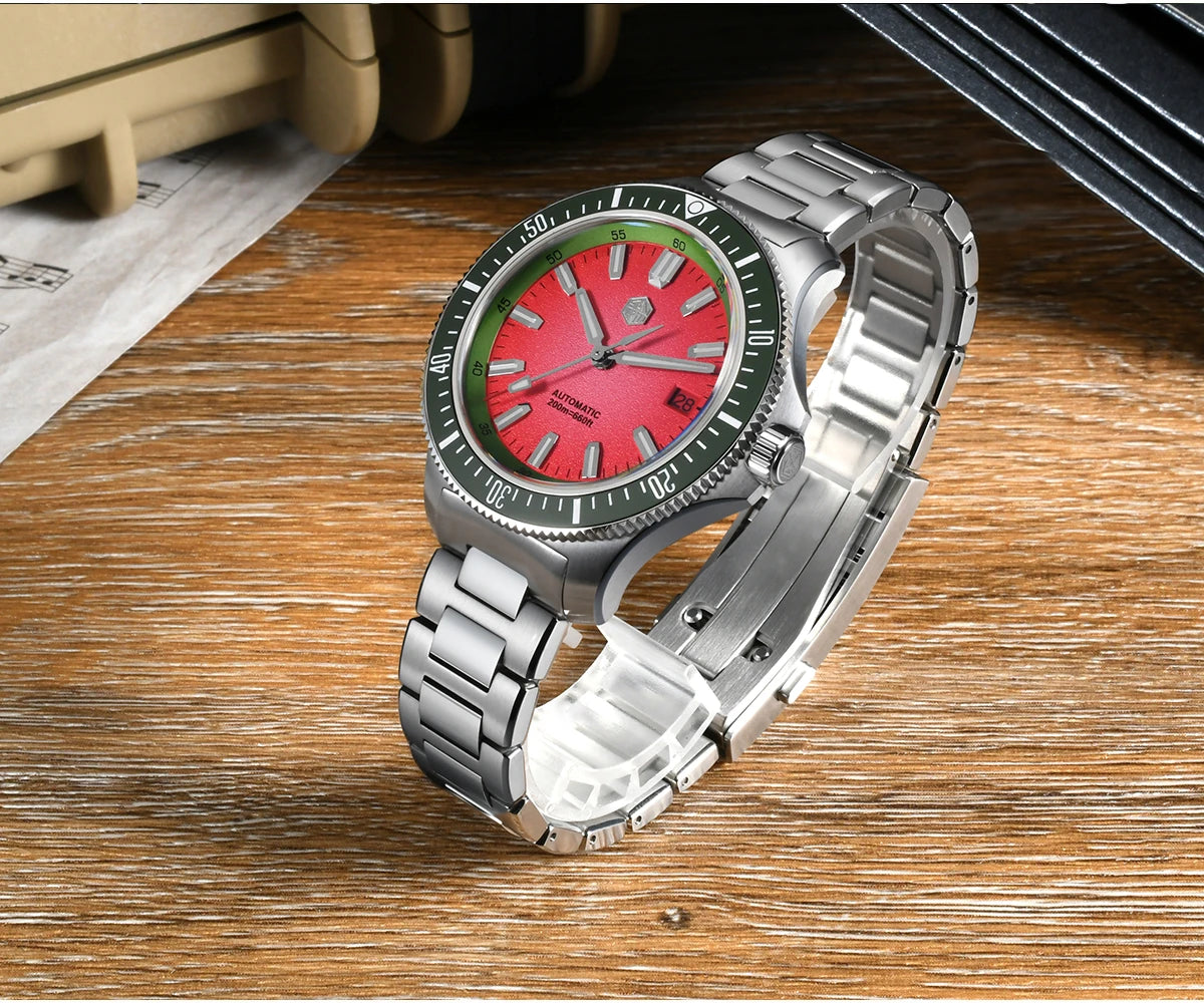 San Martin 2025 New Upgraded Version 40mm Dive Watch Men Original Design NH35 Automatic Mechanical Waterproof 200m SN0118