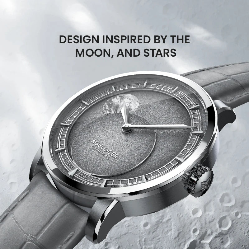 AGELOCER Major Breakthrough 29.51-Days MoonPhase Original Astronomer Men's Mechanical Watch Birthday Gift for Men