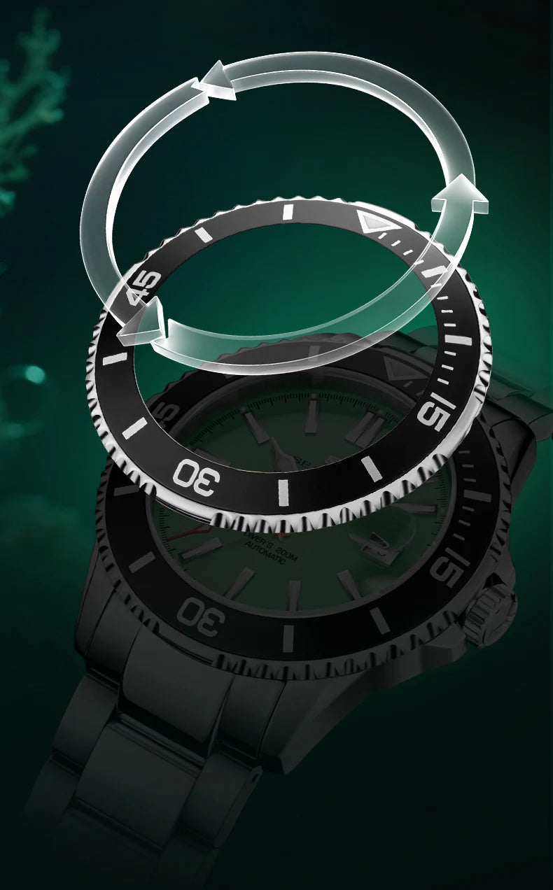 Seagull Ocean Series Men Watch Diver 20Bar Waterproof Automatic Mechanical Watch Sapphire Watch Luminous Wristwatch Luxury 1523A