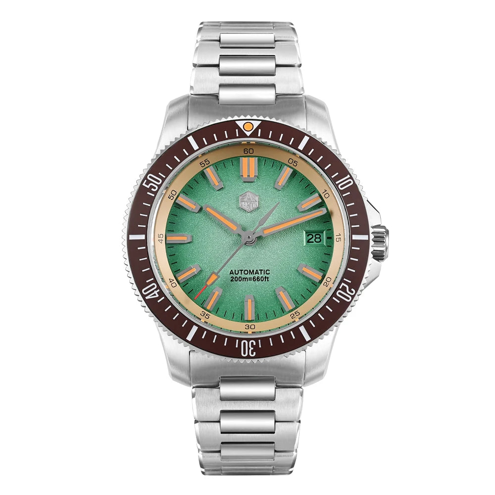 San Martin 2025 New Upgraded Version 40mm Dive Watch Men Original Design NH35 Automatic Mechanical Waterproof 200m SN0118
