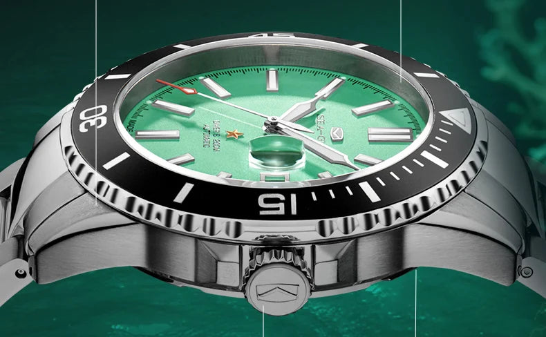 Seagull Ocean Series Men Watch Diver 20Bar Waterproof Automatic Mechanical Watch Sapphire Watch Luminous Wristwatch Luxury 1523A