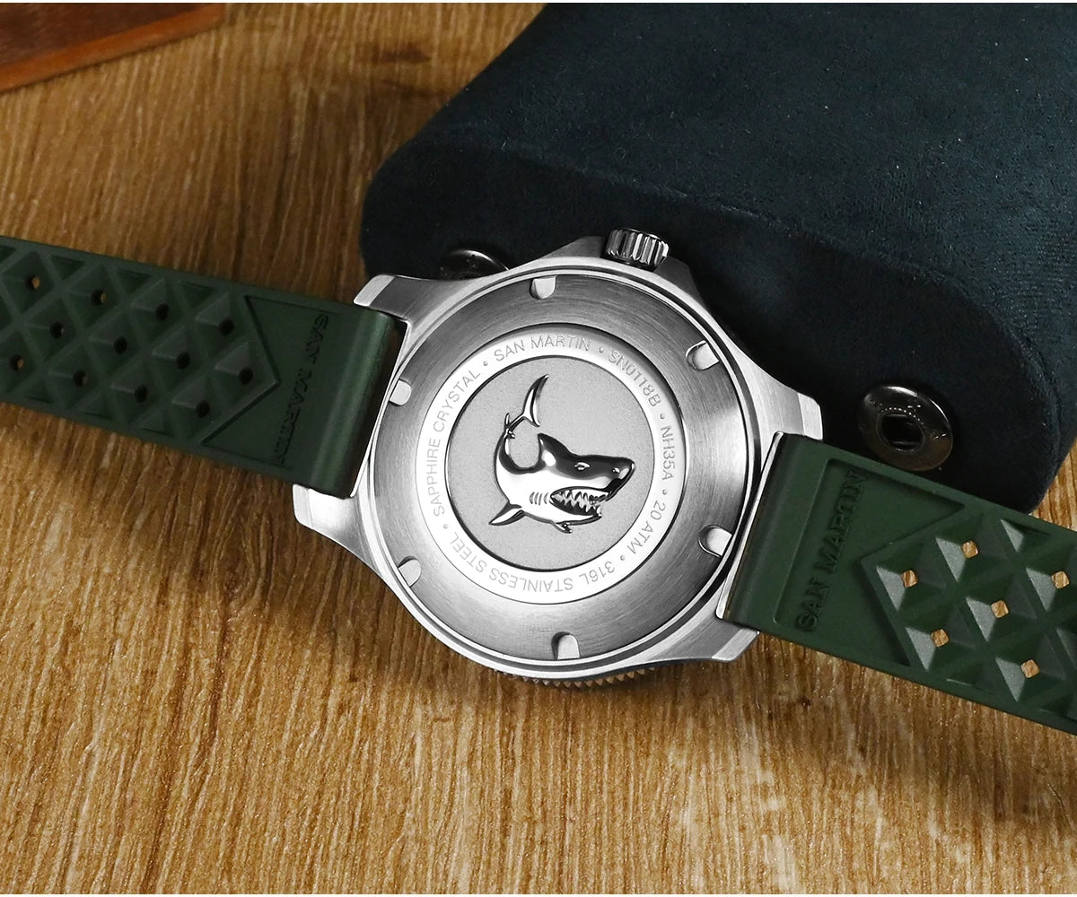 San Martin 2025 New Upgraded Version 40mm Dive Watch Men Original Design NH35 Automatic Mechanical Waterproof 200m SN0118