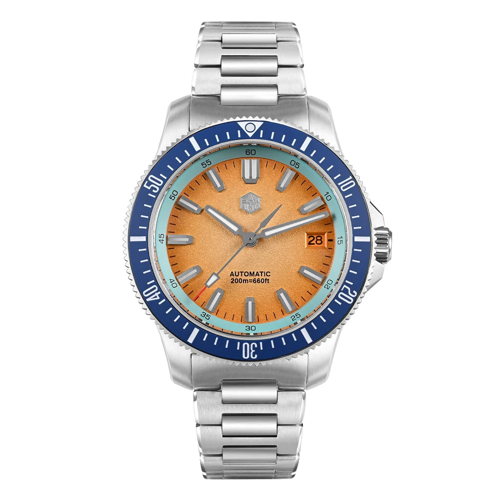 San Martin 2025 New Upgraded Version 40mm Dive Watch Men Original Design NH35 Automatic Mechanical Waterproof 200m SN0118
