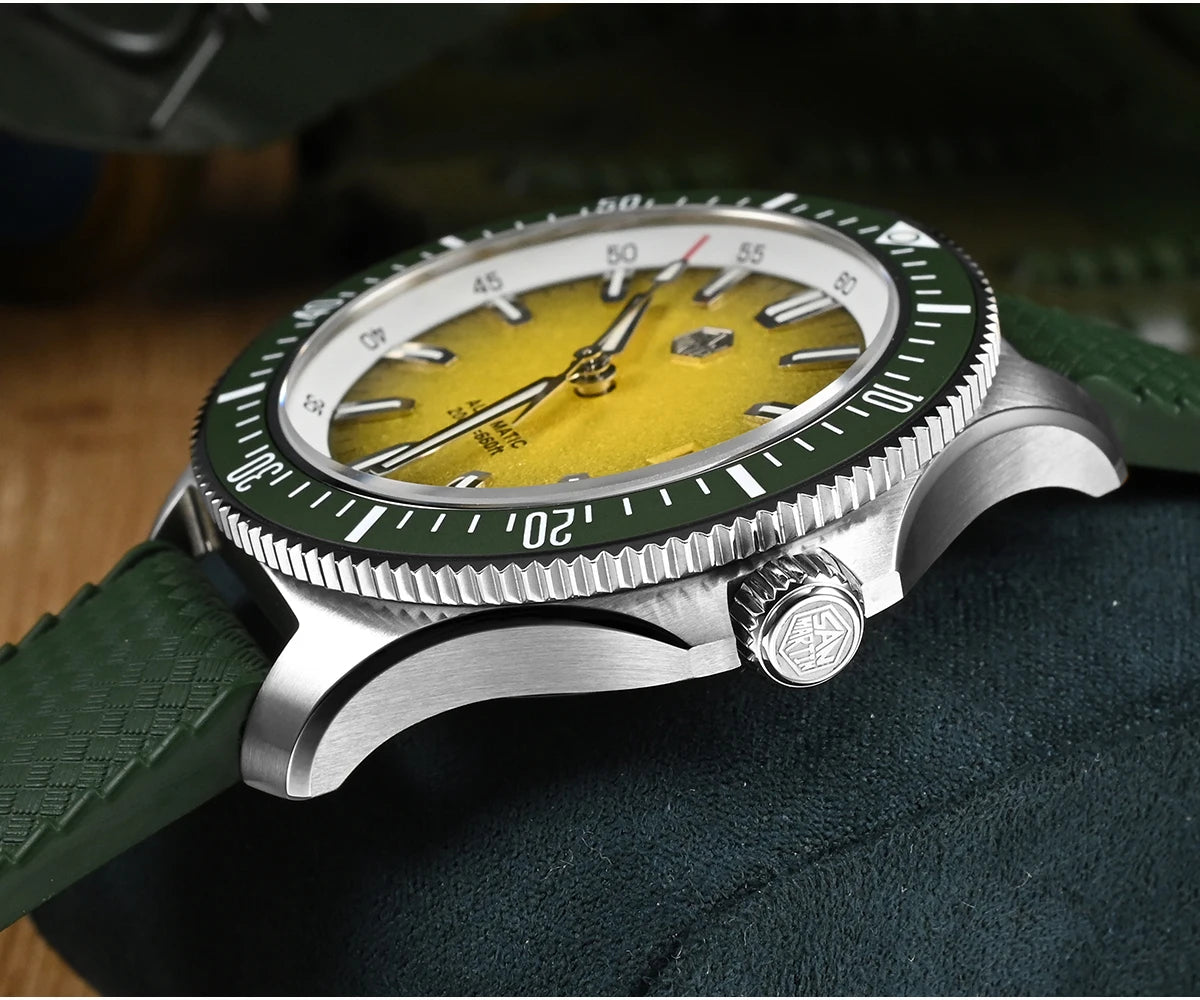 San Martin 2025 New Upgraded Version 40mm Dive Watch Men Original Design NH35 Automatic Mechanical Waterproof 200m SN0118