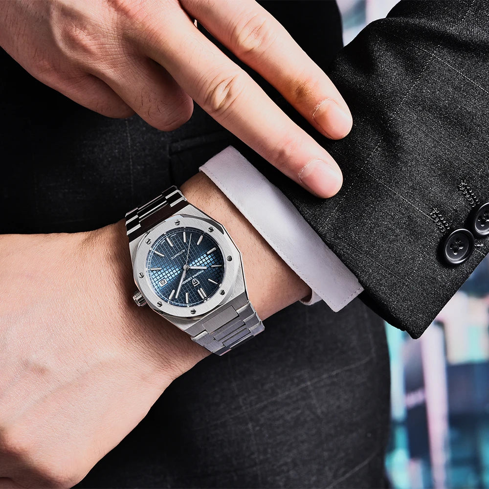 Pagani Design 8215 Fashion Men's Automatic Mechanical Watch 40MM Sapphire Stainless Steel Waterproof 10Bar Night Light C3 reloj