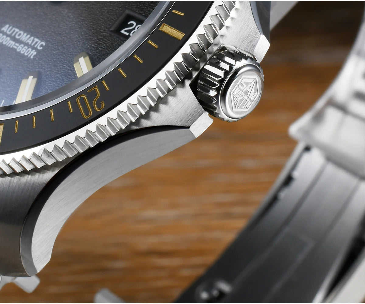 San Martin 2025 New Upgraded Version 40mm Dive Watch Men Original Design NH35 Automatic Mechanical Waterproof 200m SN0118