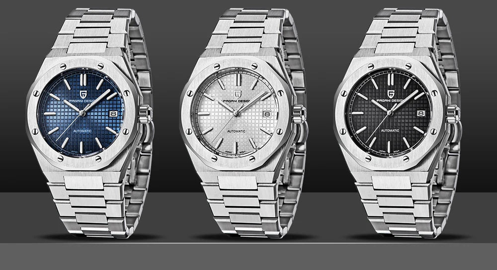 Pagani Design 8215 Fashion Men's Automatic Mechanical Watch 40MM Sapphire Stainless Steel Waterproof 10Bar Night Light C3 reloj