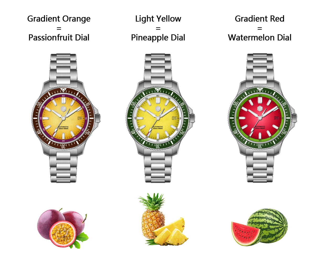 San Martin 2025 New Upgraded Version 40mm Dive Watch Men Original Design NH35 Automatic Mechanical Waterproof 200m SN0118