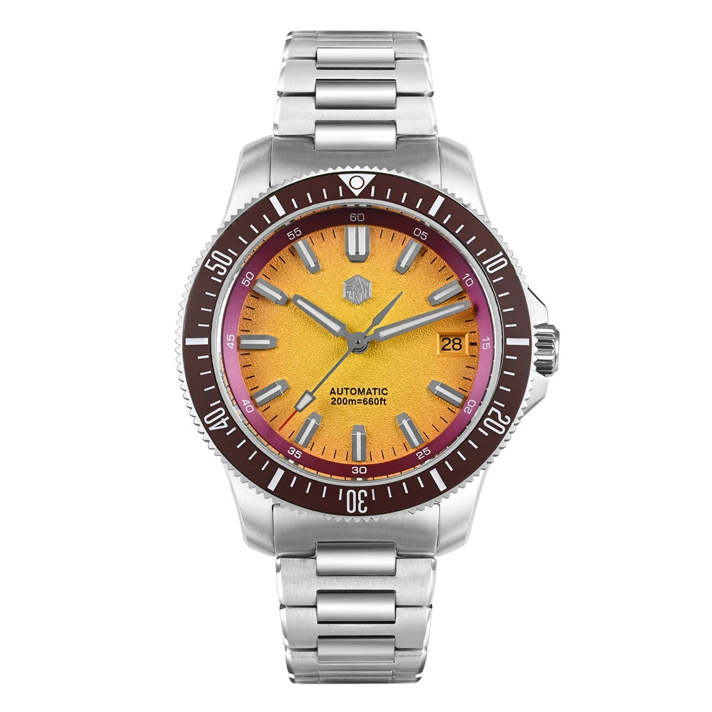 San Martin 2025 New Upgraded Version 40mm Dive Watch Men Original Design NH35 Automatic Mechanical Waterproof 200m SN0118