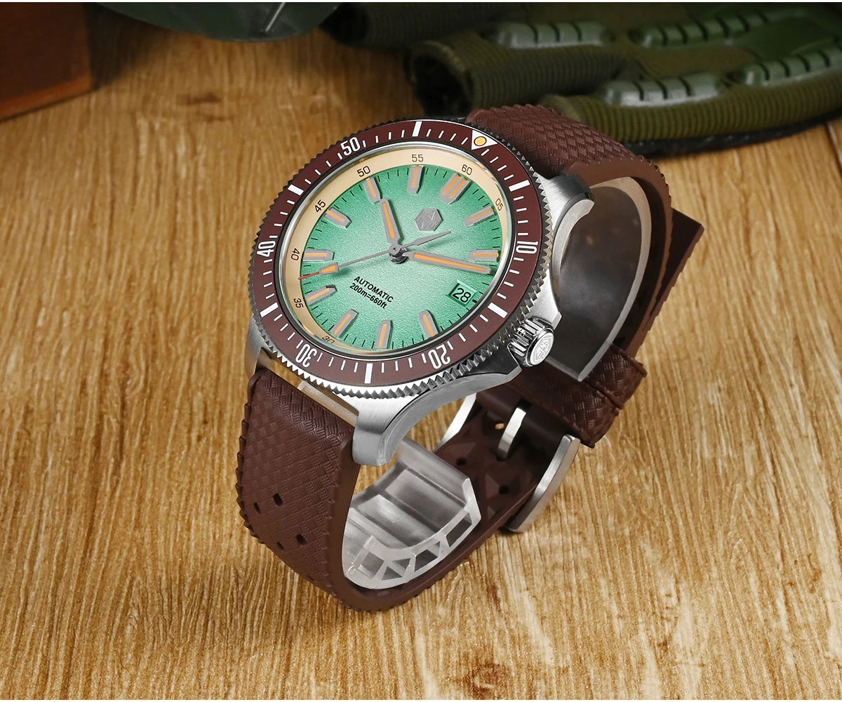 San Martin 2025 New Upgraded Version 40mm Dive Watch Men Original Design NH35 Automatic Mechanical Waterproof 200m SN0118