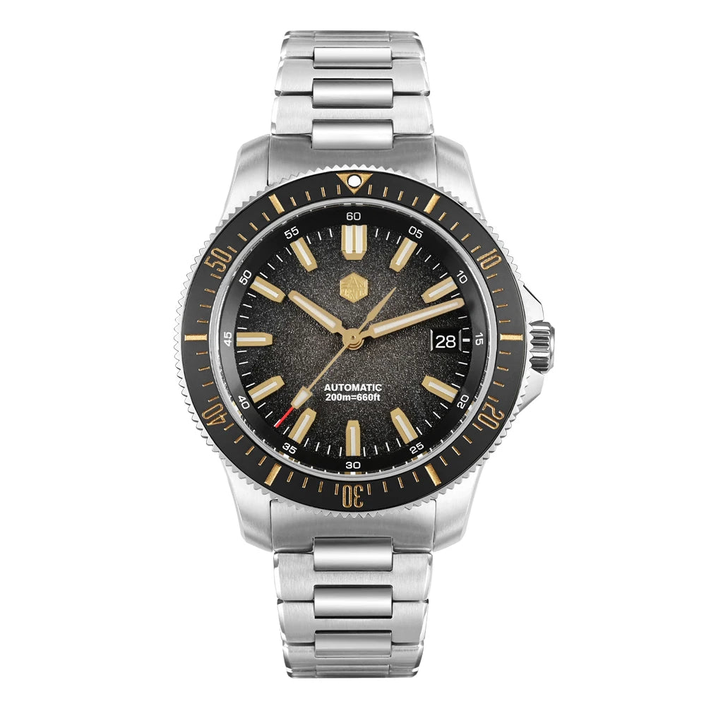 San Martin 2025 New Upgraded Version 40mm Dive Watch Men Original Design NH35 Automatic Mechanical Waterproof 200m SN0118