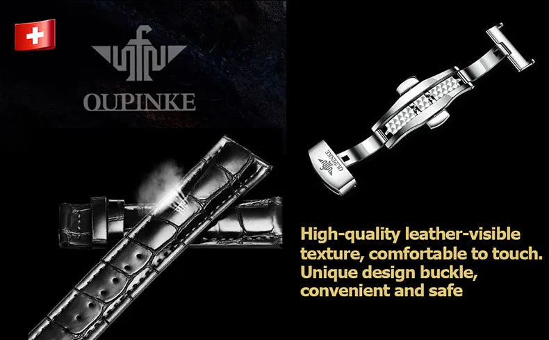 OUPINKE 3189 Mens Watch Original Brand Automatic Mechanical Watch Waterproof Luminous Watches Luxury Men Multifunctional Watches