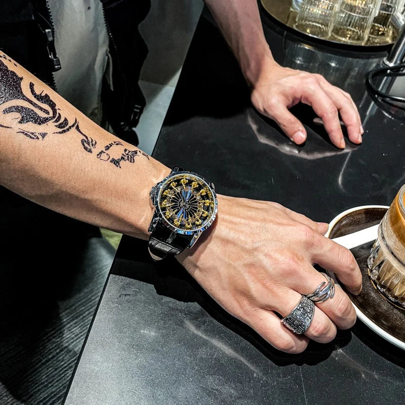 Quartz Watches for men Twelve Knights of the Round Table high quality Men's Watch man sports luxury brands waterproof men's