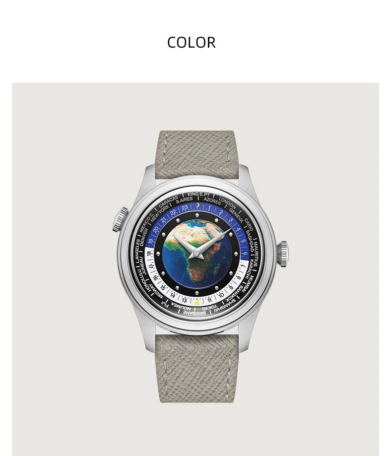 2025 NEW Merkur Dual Crown Calendar Week Watch Retro Manual Mechanical Watches for Men Watch Vintage 38mm Reloj Hombre White